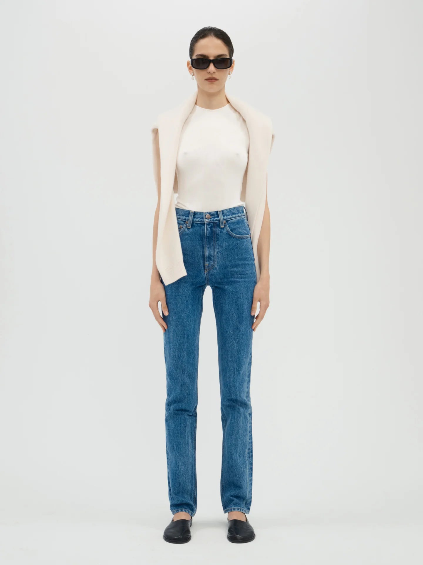 Bishop Jean in Rigid Denim - AFLALO