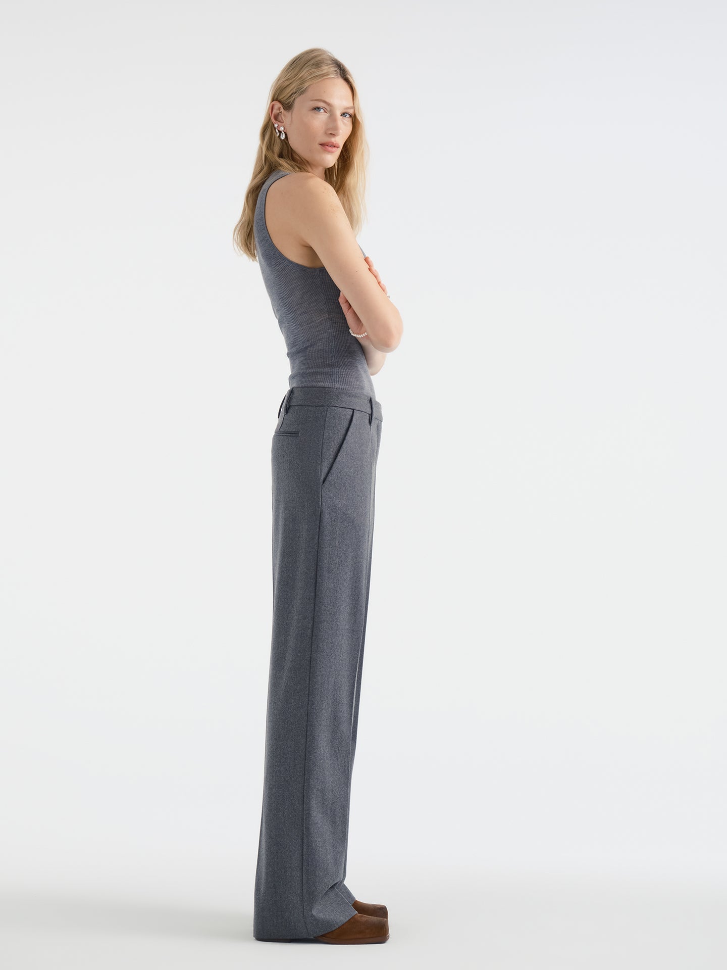 Cira Tank in Wool - AFLALO