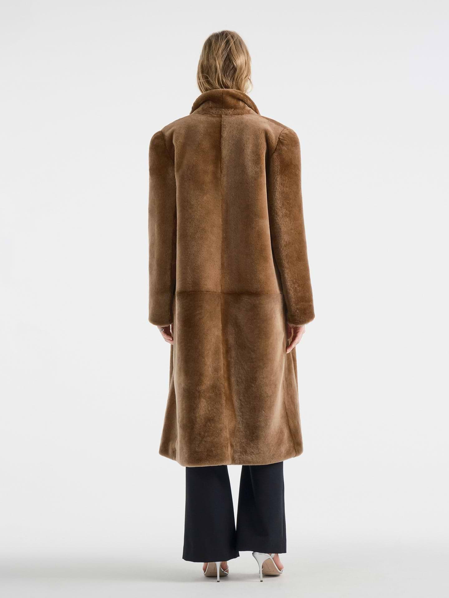 Maurelle Coat Honey in Shearling | AFLALO