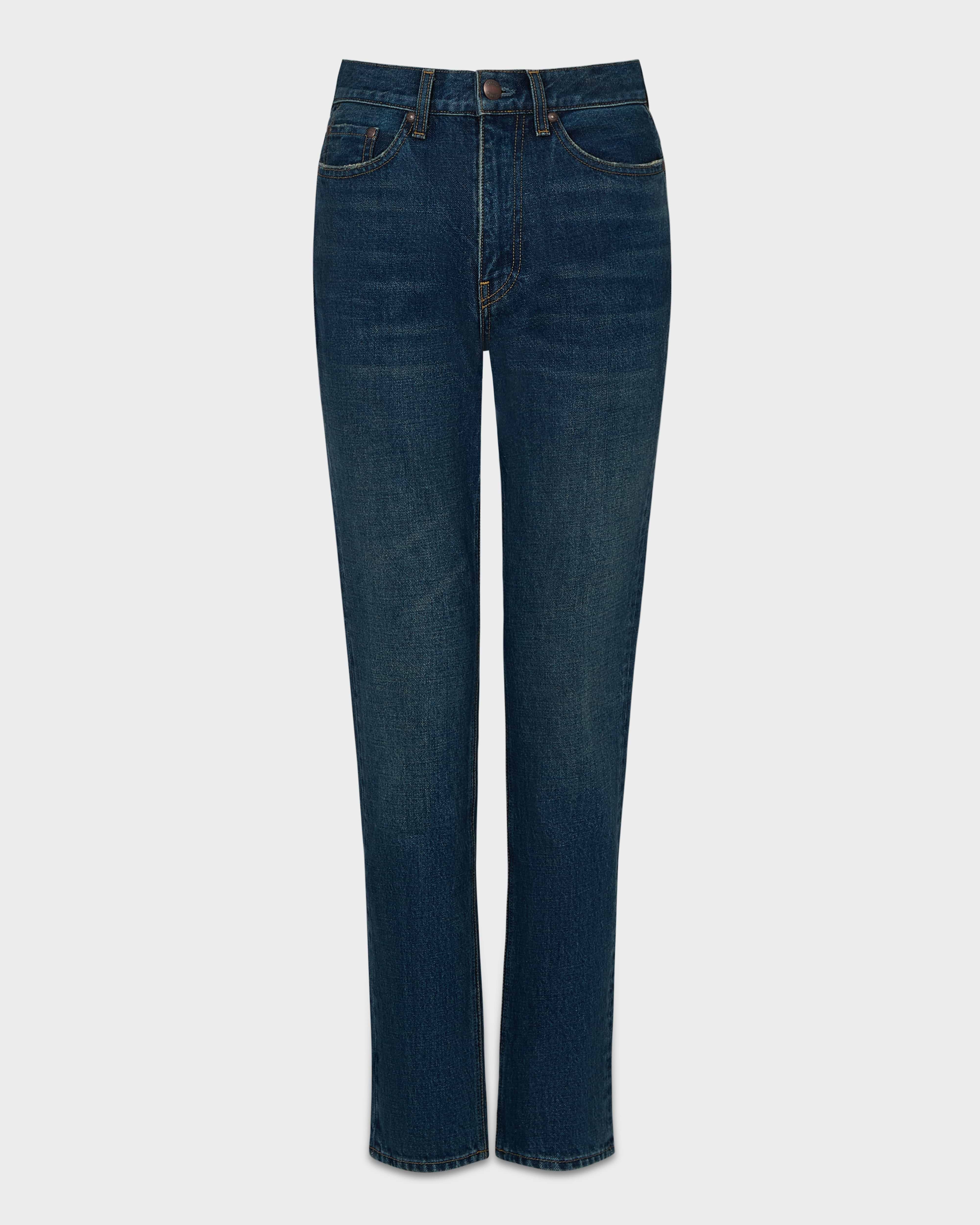 AFLALO Duras Jean in Rigid Denim – Subdued Indigo - Ghost Front
