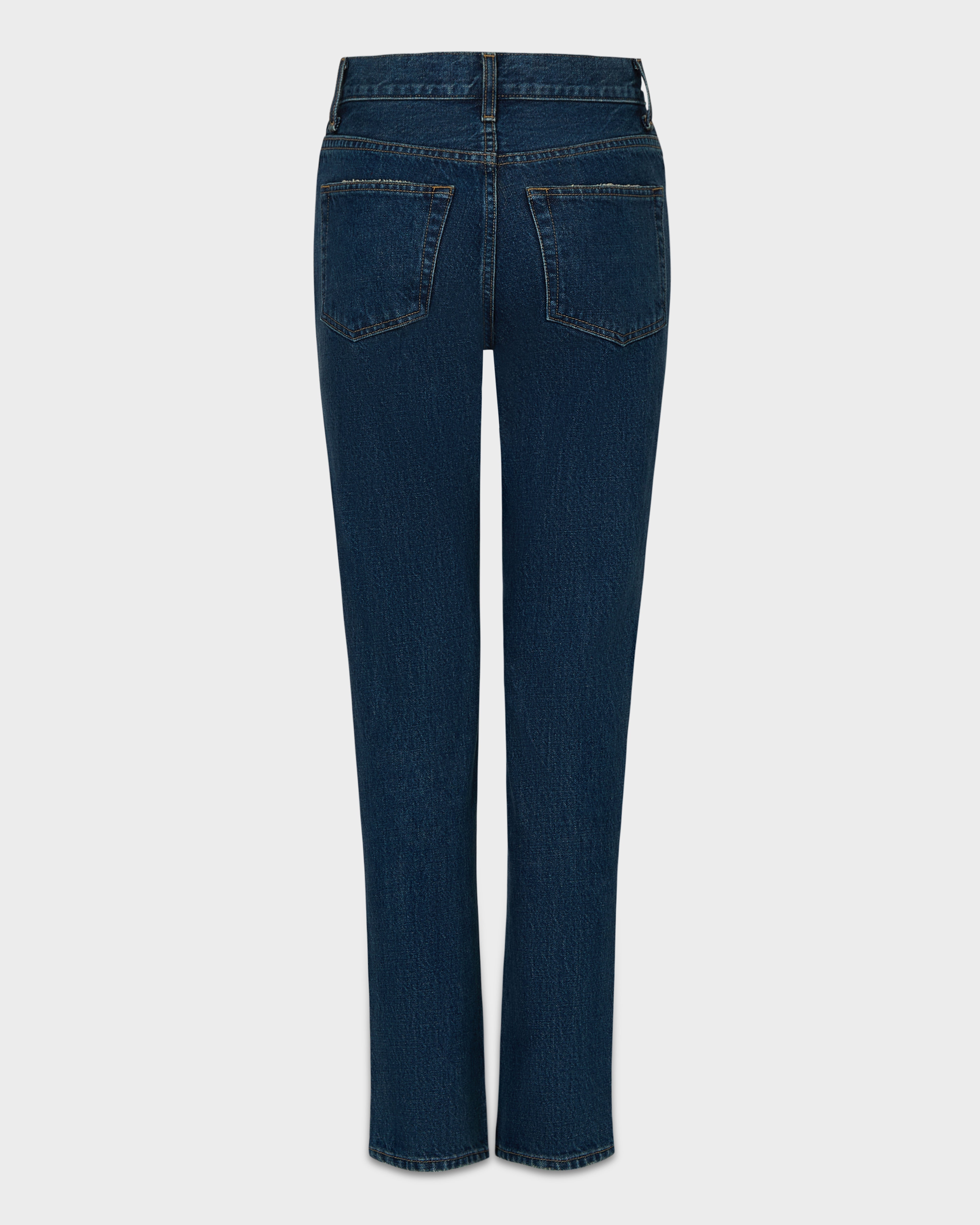 AFLALO Duras Jean in Rigid Denim – Subdued Indigo - Ghost Back