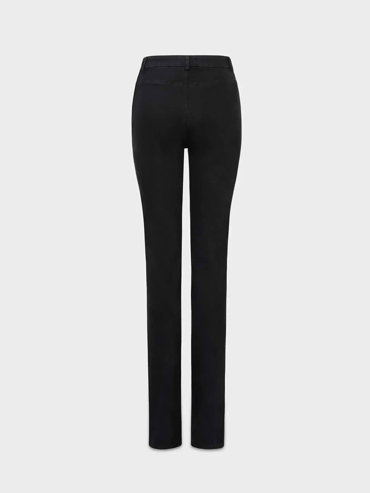 AFLALO Sagan Jean in Stretch Denim – Pure Onyx - Ghost Back