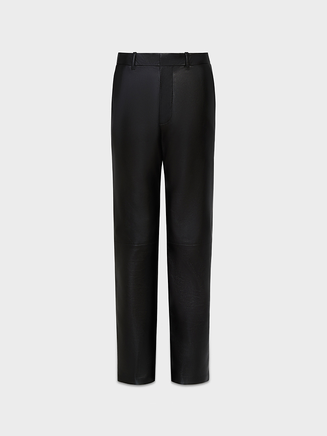 AFLALO Lazare Trouser in Leather – Black - Ghost Front