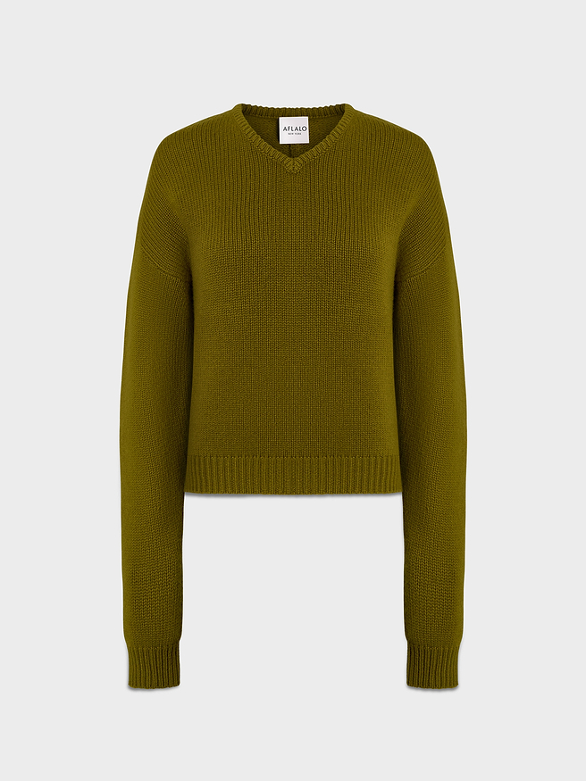 AFLALO Oraya Sweater in Cashmere – Verdune - Ghost Front