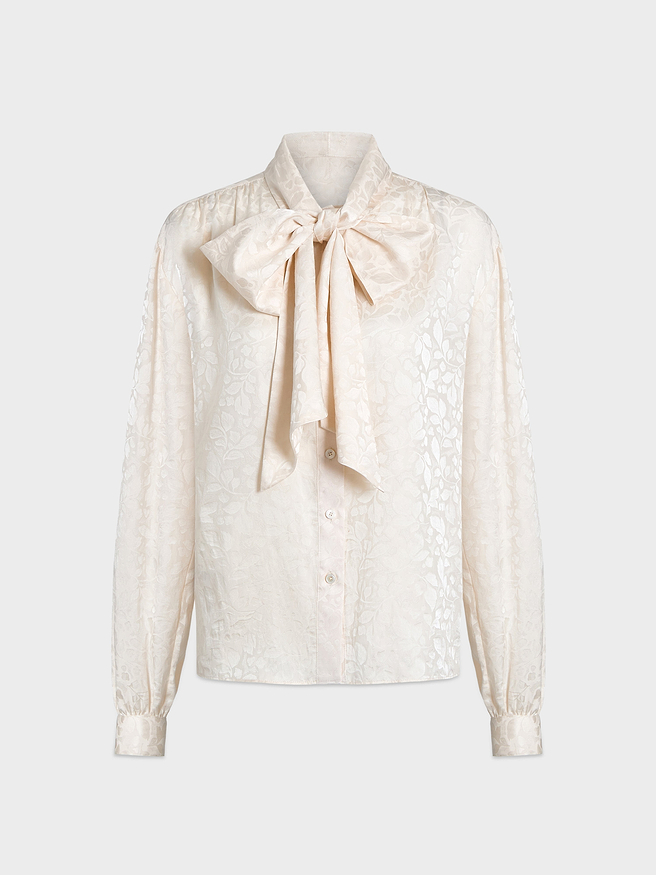 AFLALO Carmela Top in Silk Cotton – Ivory - Ghost Front