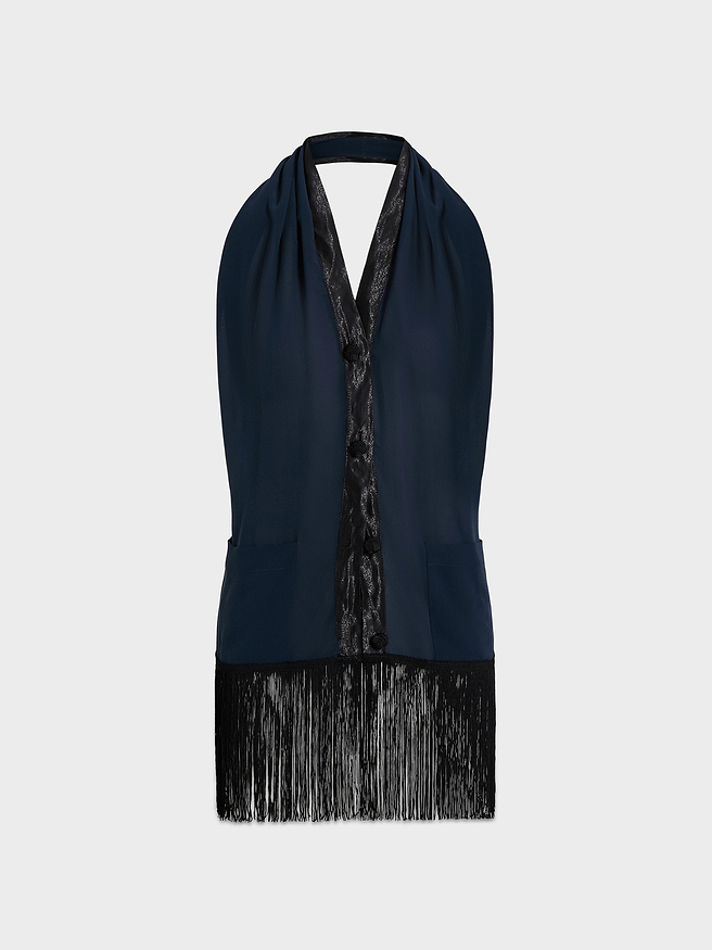 AFLALO Alere Top in Silk – Marine - Ghost Front