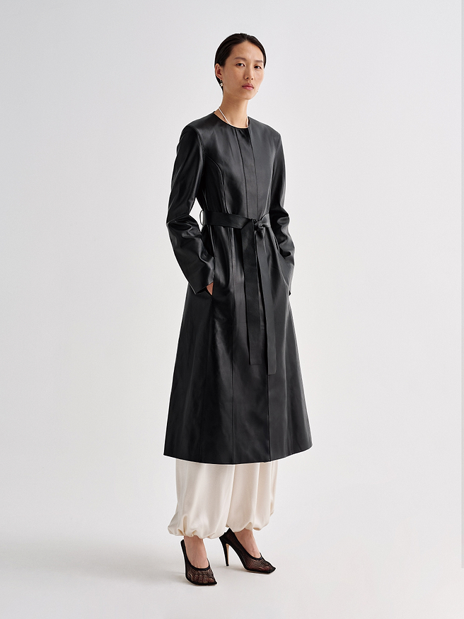 Affine Coat in Leather