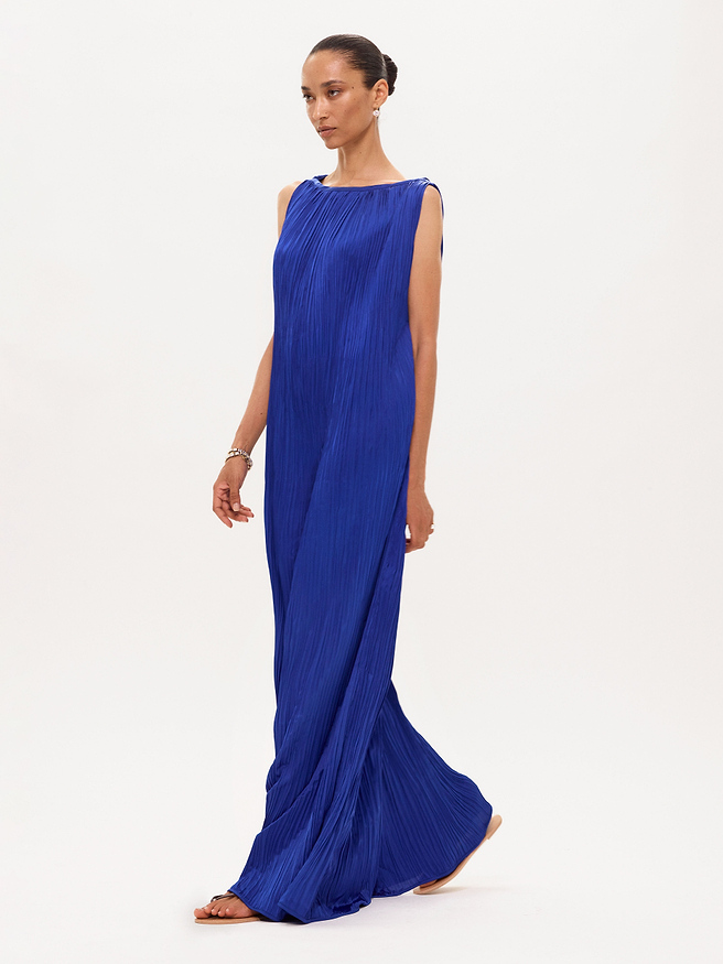 Celestia Dress in Plissé