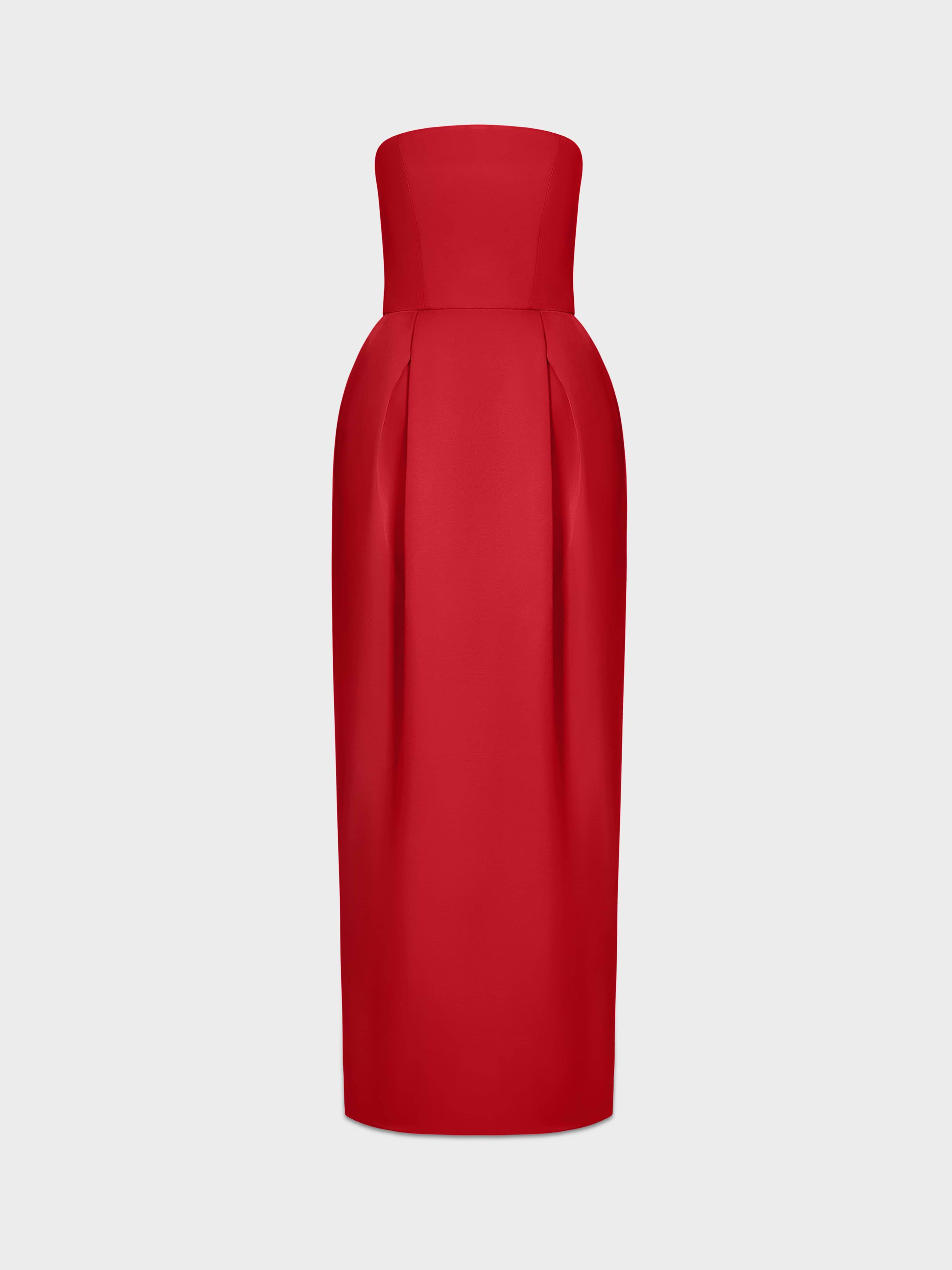 AFLALO Alune Dress in Wool Silk – Fire - Ghost Front