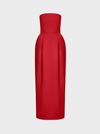 AFLALO Alune Dress in Wool Silk – Fire - Ghost Front