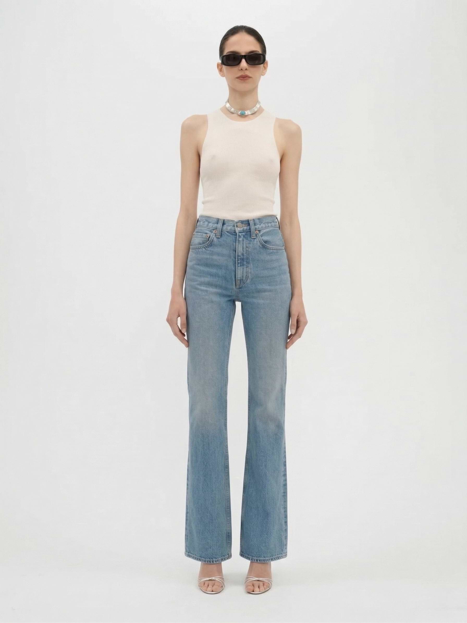 AFLALO Brontë Jean – Country Mesa Rigid Denim - Model Front 2