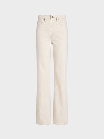AFLALO Brontë Jean in Rigid Denim – Ecru - Ghost Front