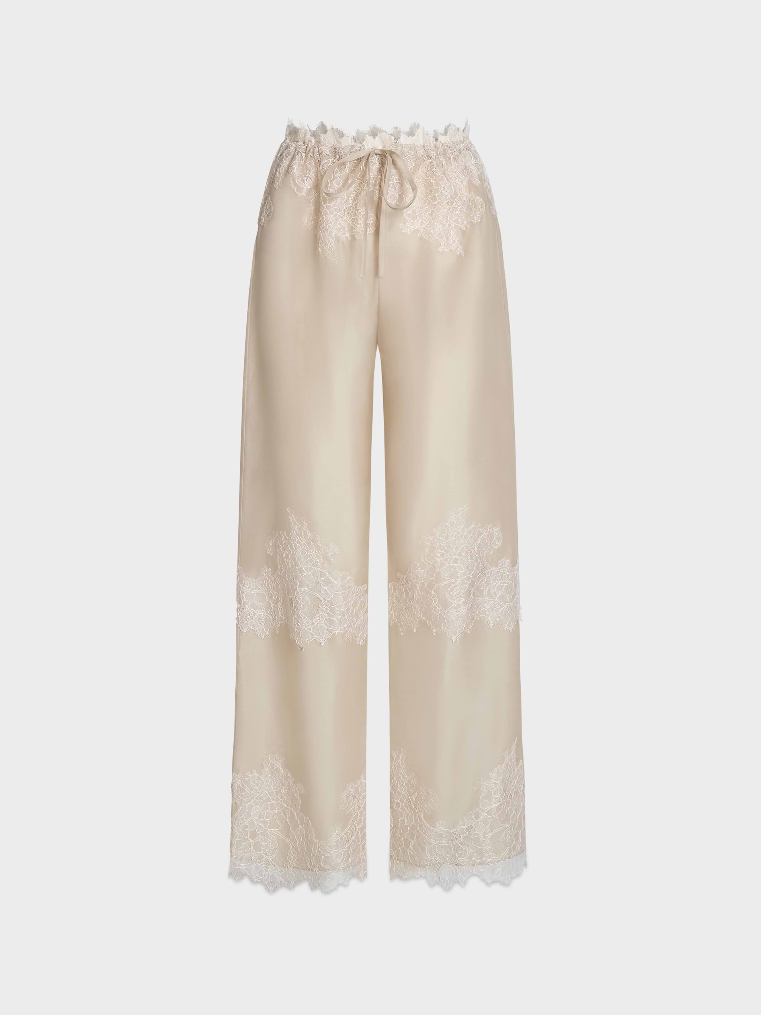 AFLALO Corin Pant in Silk – Oak - Ghost Front