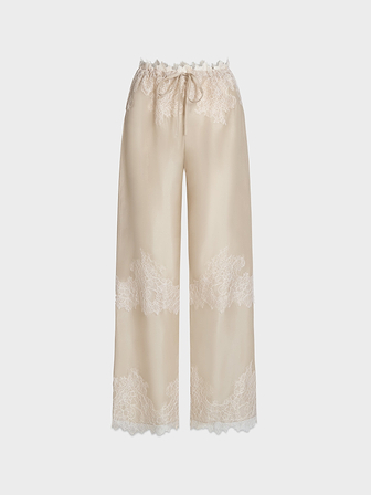 AFLALO Corin Pant in Silk – Oak - Ghost Front