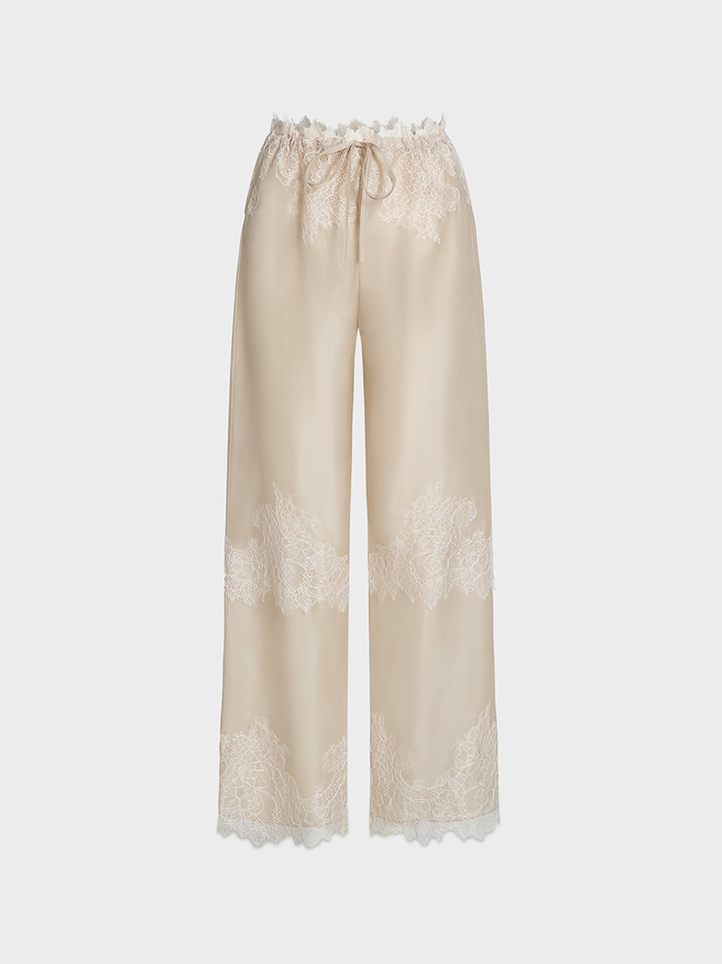 AFLALO Corin Pant in Silk – Oak - Ghost Front