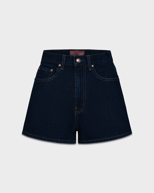 AFLALO Chopin Short in Rigid Denim – Nihon Rinse - Ghost Front