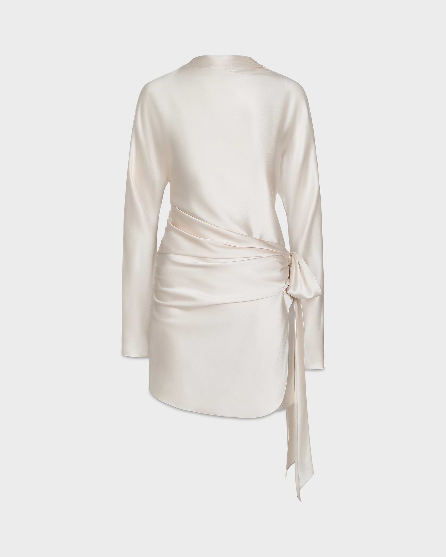 ivory silk wrap dress Adelaide Gown