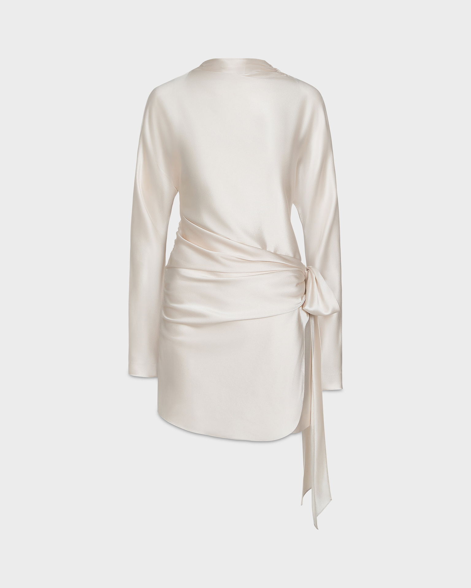 ivory silk wrap dress Adelaide Gown