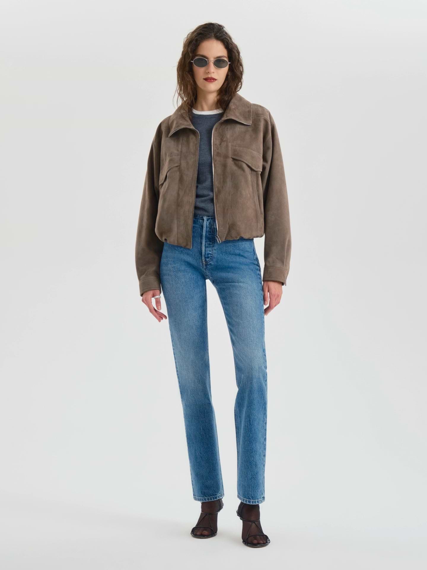 AFLALO Orwell Jean – Blue Hour Rigid Denim - Model Front