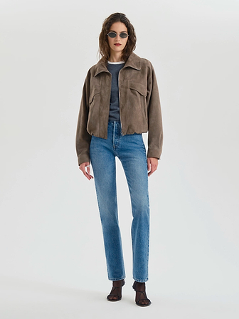AFLALO Orwell Jean – Blue Hour Rigid Denim - Model Front