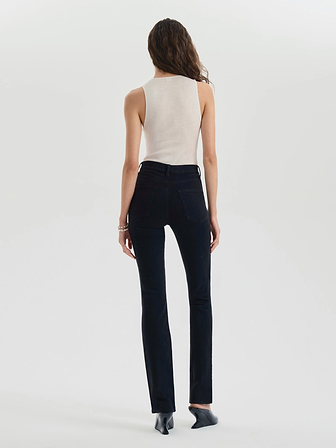 AFLALO Miller Jean – Pure Onyx Stretch Denim - Model Back