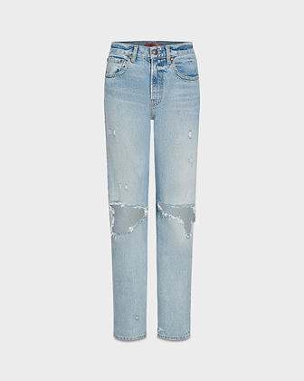 AFLALO Huxley Jean in Rigid Denim – Shattered Indigo - Ghost Front