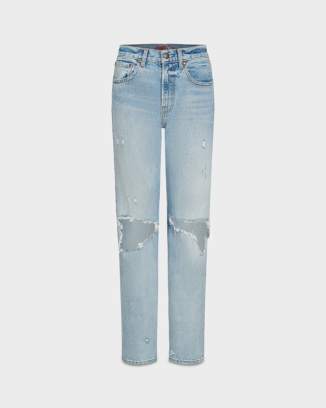 AFLALO Huxley Jean in Rigid Denim – Shattered Indigo - Ghost Front