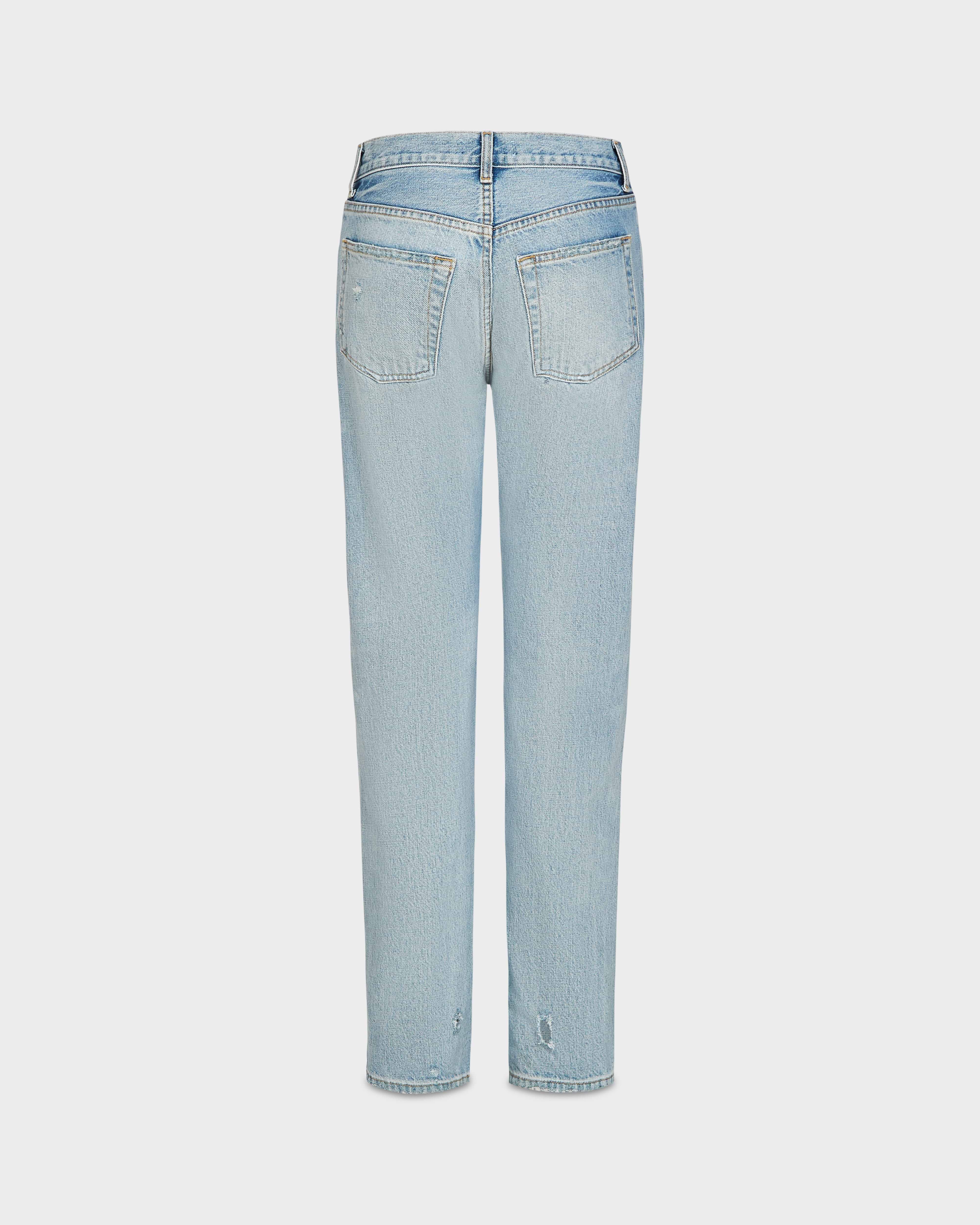 AFLALO Huxley Jean in Rigid Denim – Shattered Indigo - Ghost Back