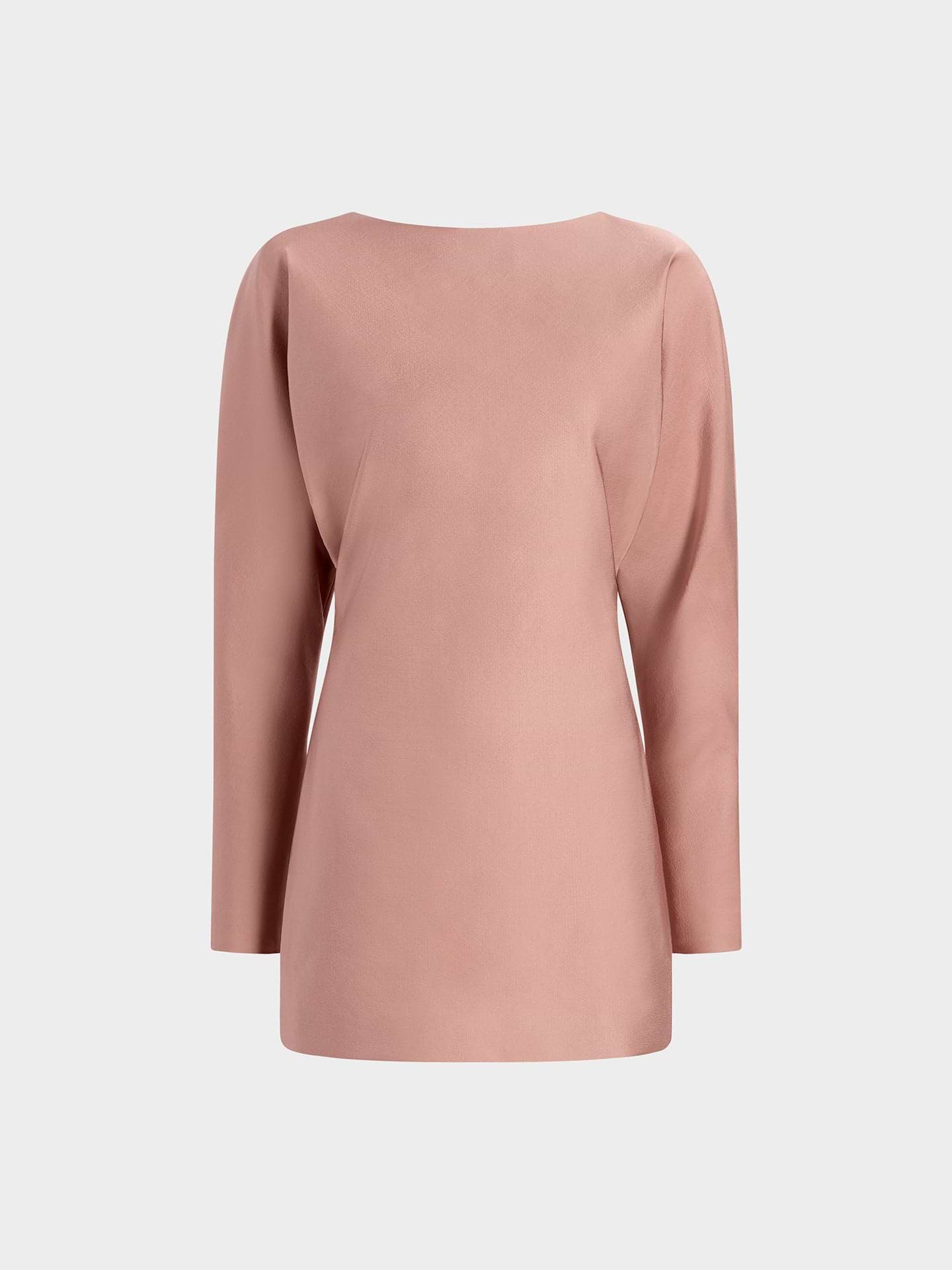 AFLALO Lanya Dress in Wool Silk – Adobe Rose - Ghost Front