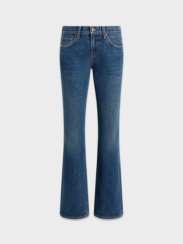 AFLALO Leary Jean – Subdued Indigo Rigid Denim - Ghost Front