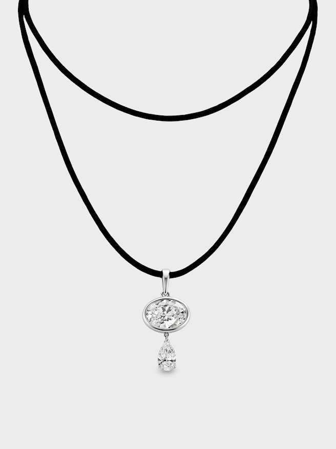 Lone Diamond Pendant Necklace