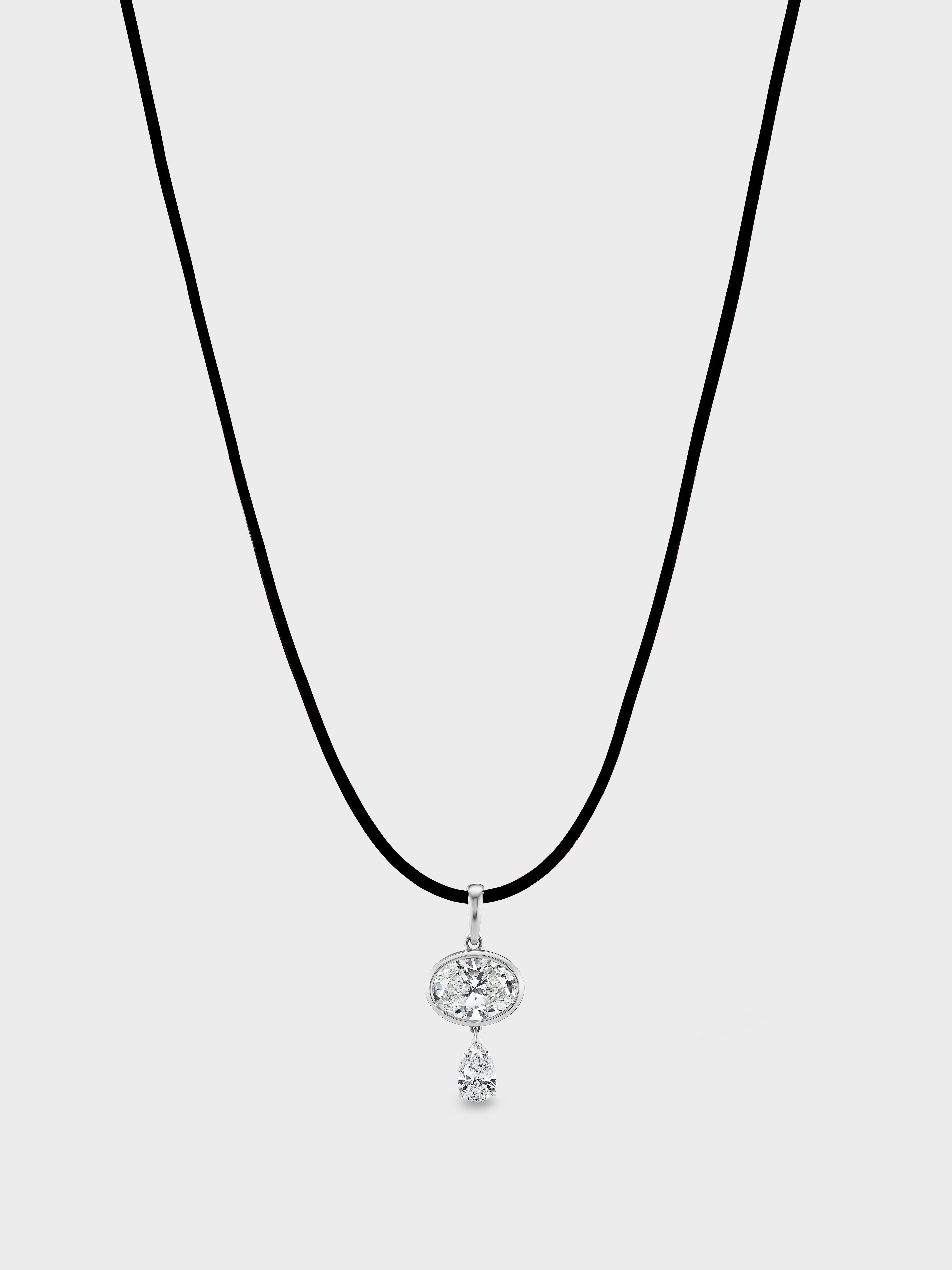 Lone Diamond Pendant Necklace