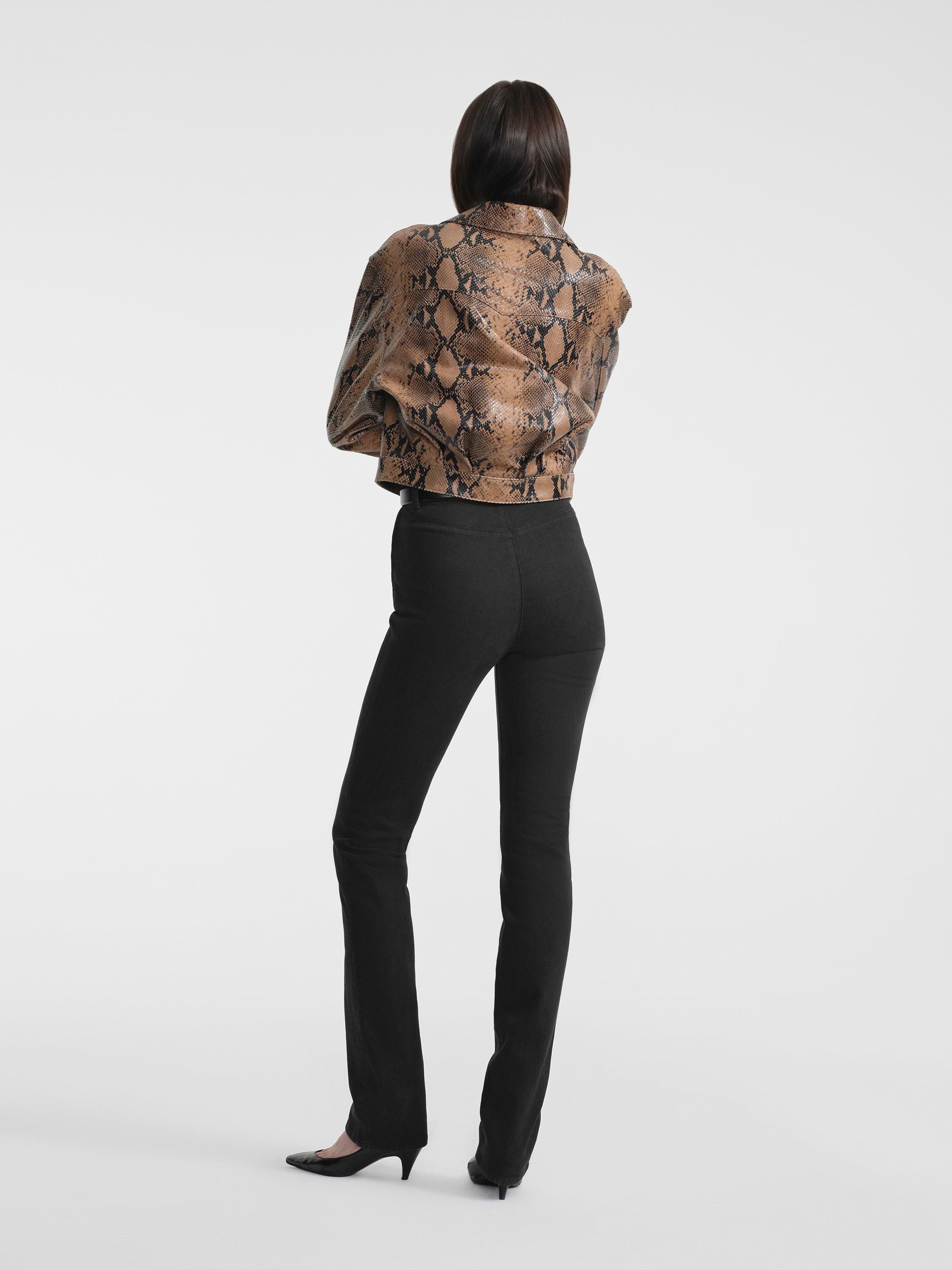 AFLALO Sagan Jean Stretch Denim – Pure Onyx - Model Back
