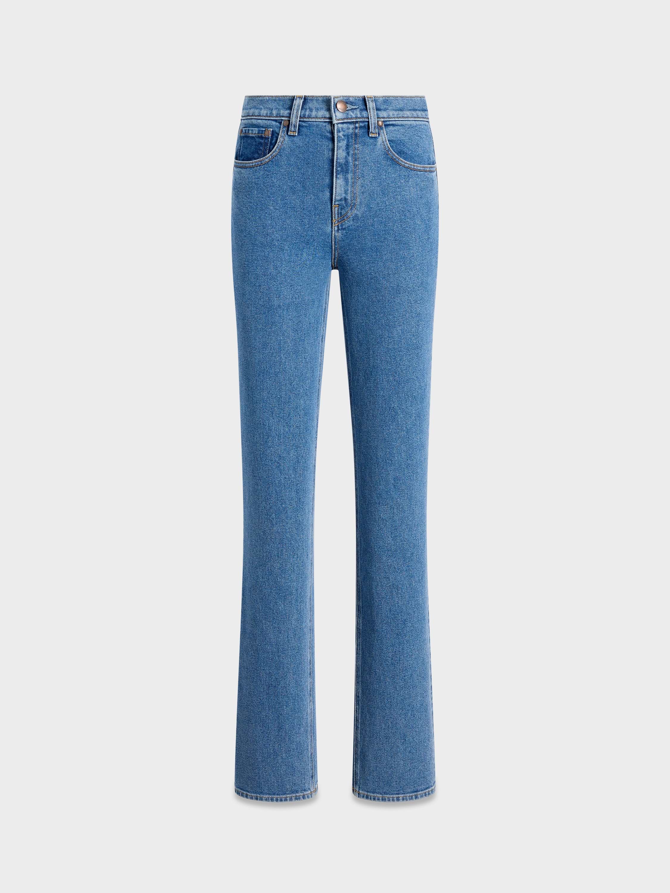 AFLALO Miller Jean – Worn Cobalt Stretch Denim - Ghost Front