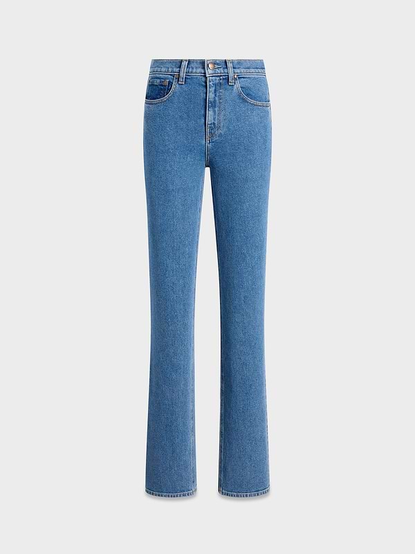 AFLALO Miller Jean – Worn Cobalt Stretch Denim - Ghost Front