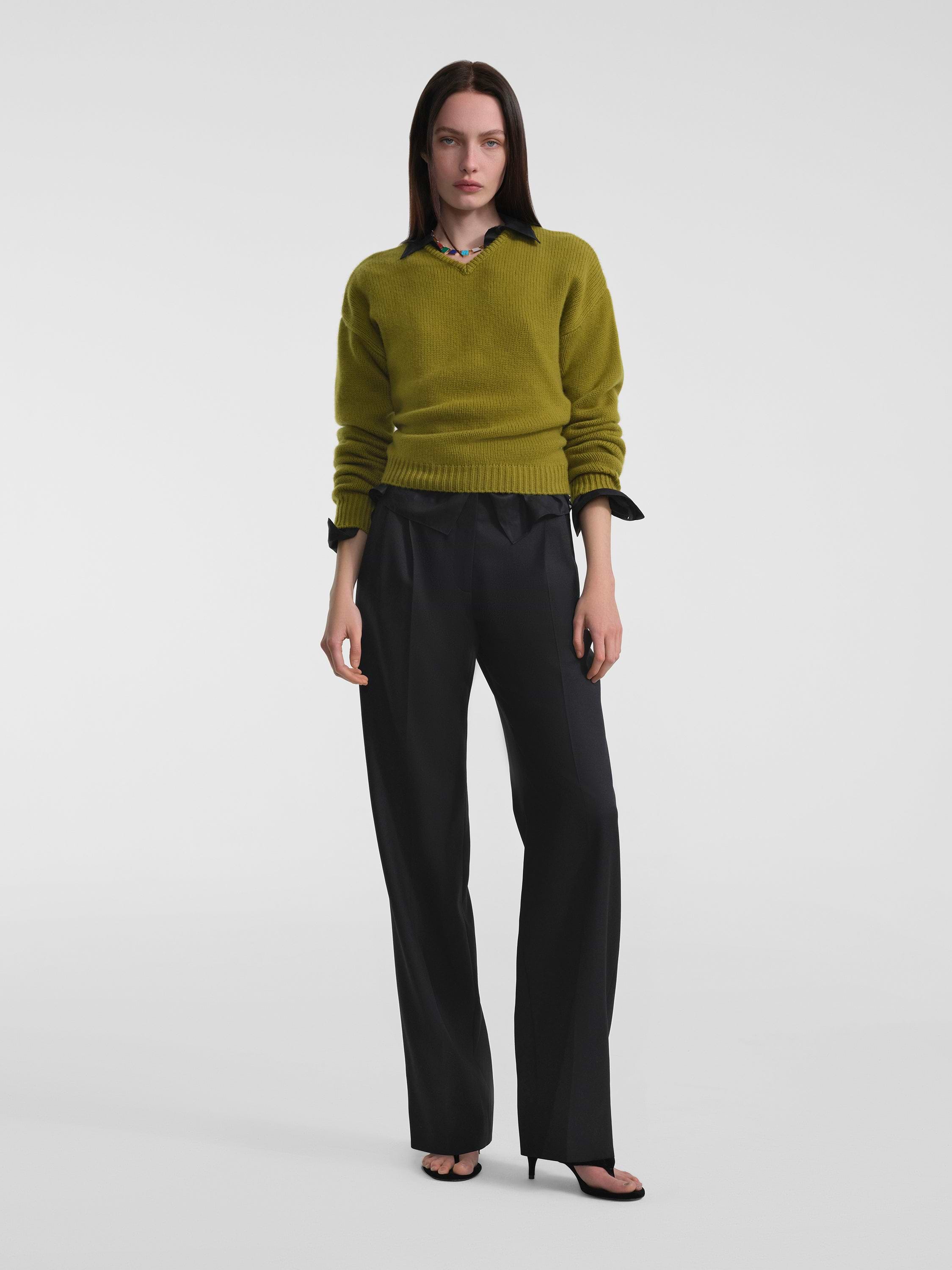 AFLALO Oraya Sweater in Cashmere – Verdune - Model Front
