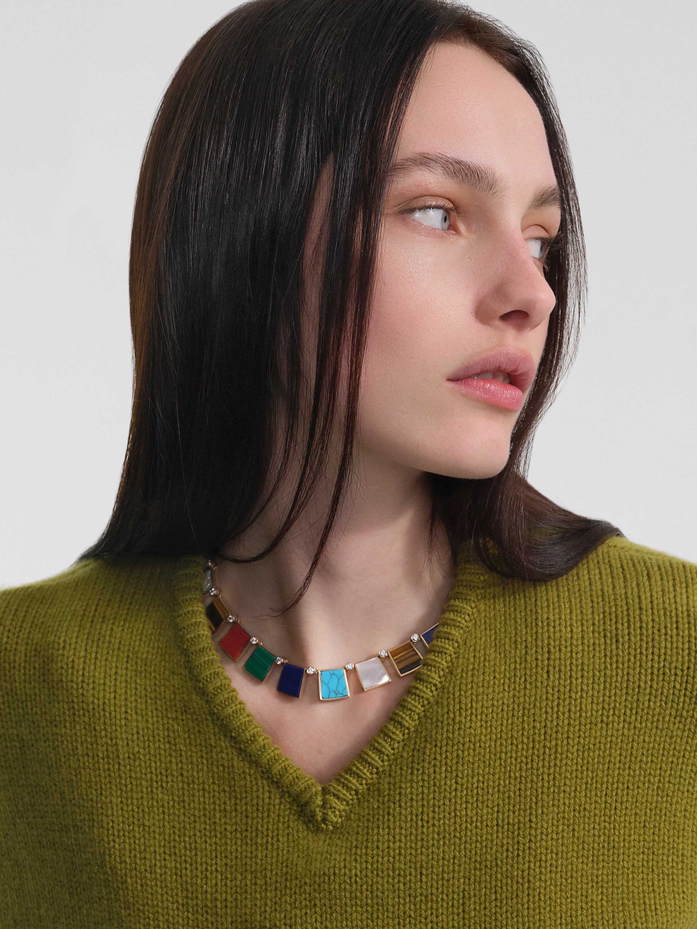 AFLALO Oraya Sweater in Cashmere – Verdune - Model Detail