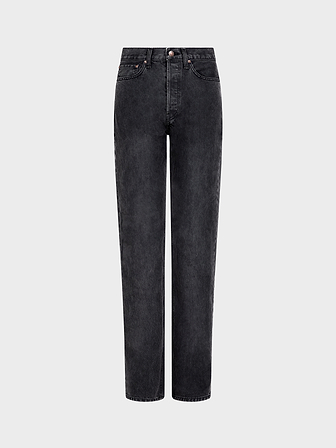AFLALO Orwell Jean in Rigid Denim – Charcoal Stone - Ghost Front