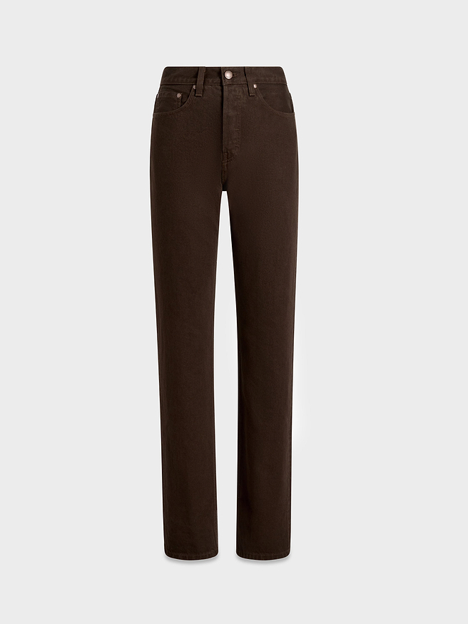 AFLALO Orwell Jean – Deep Truffle Rigid Denim - Ghost Front