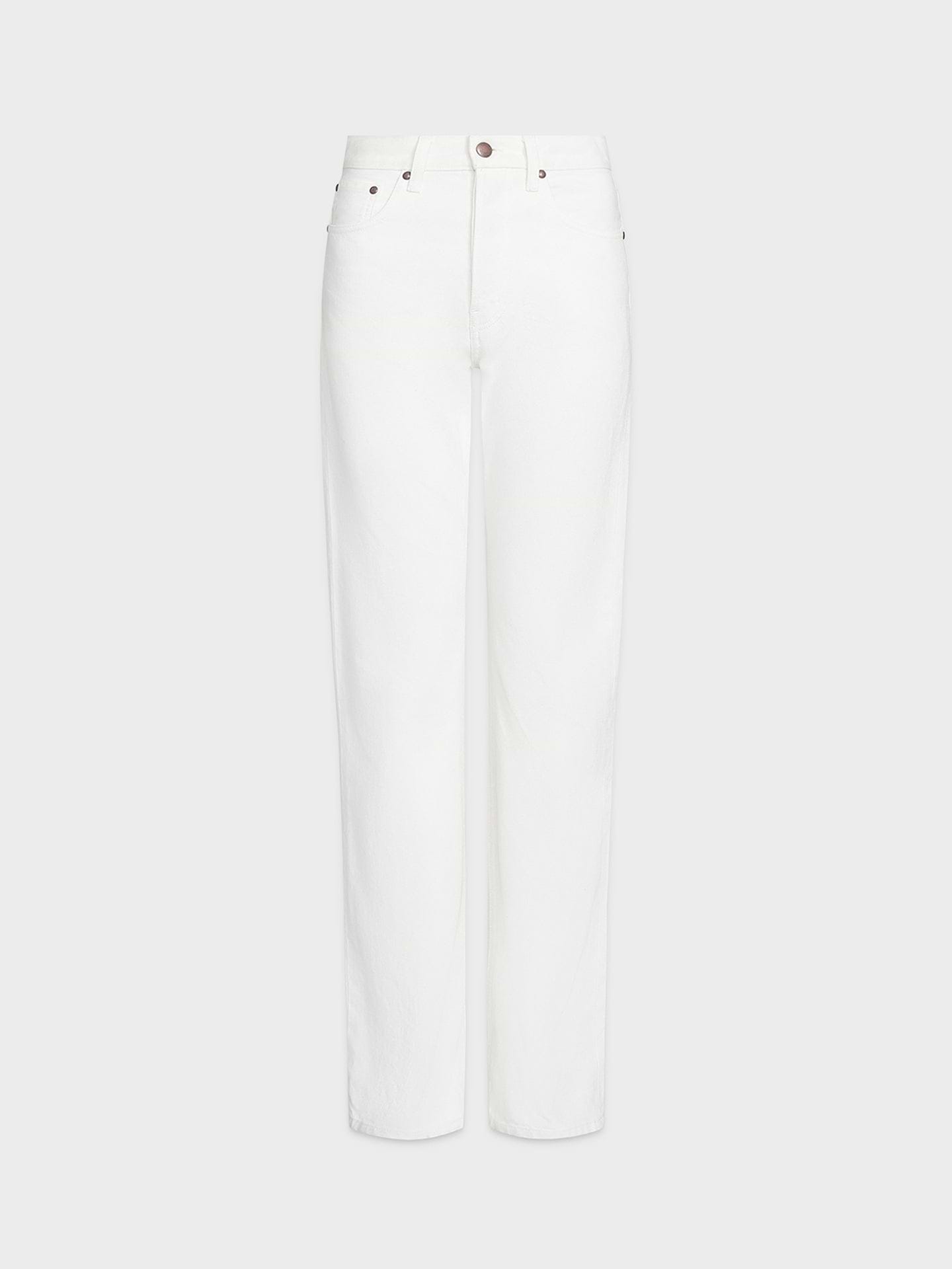 AFLALO Orwell Jean in Rigid Denim – Marshmallow White - Ghost Front