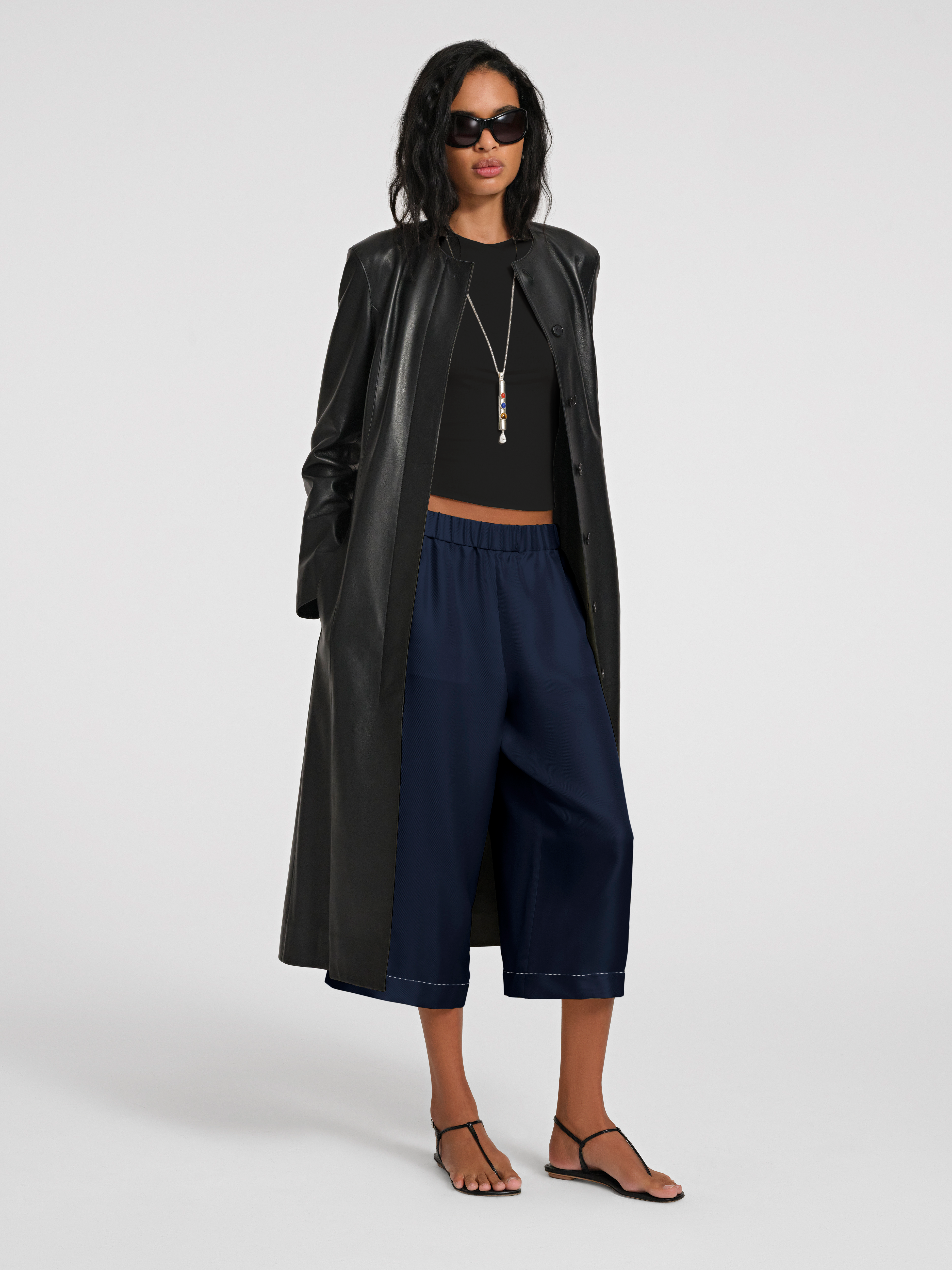 Affine Coat in Leather
