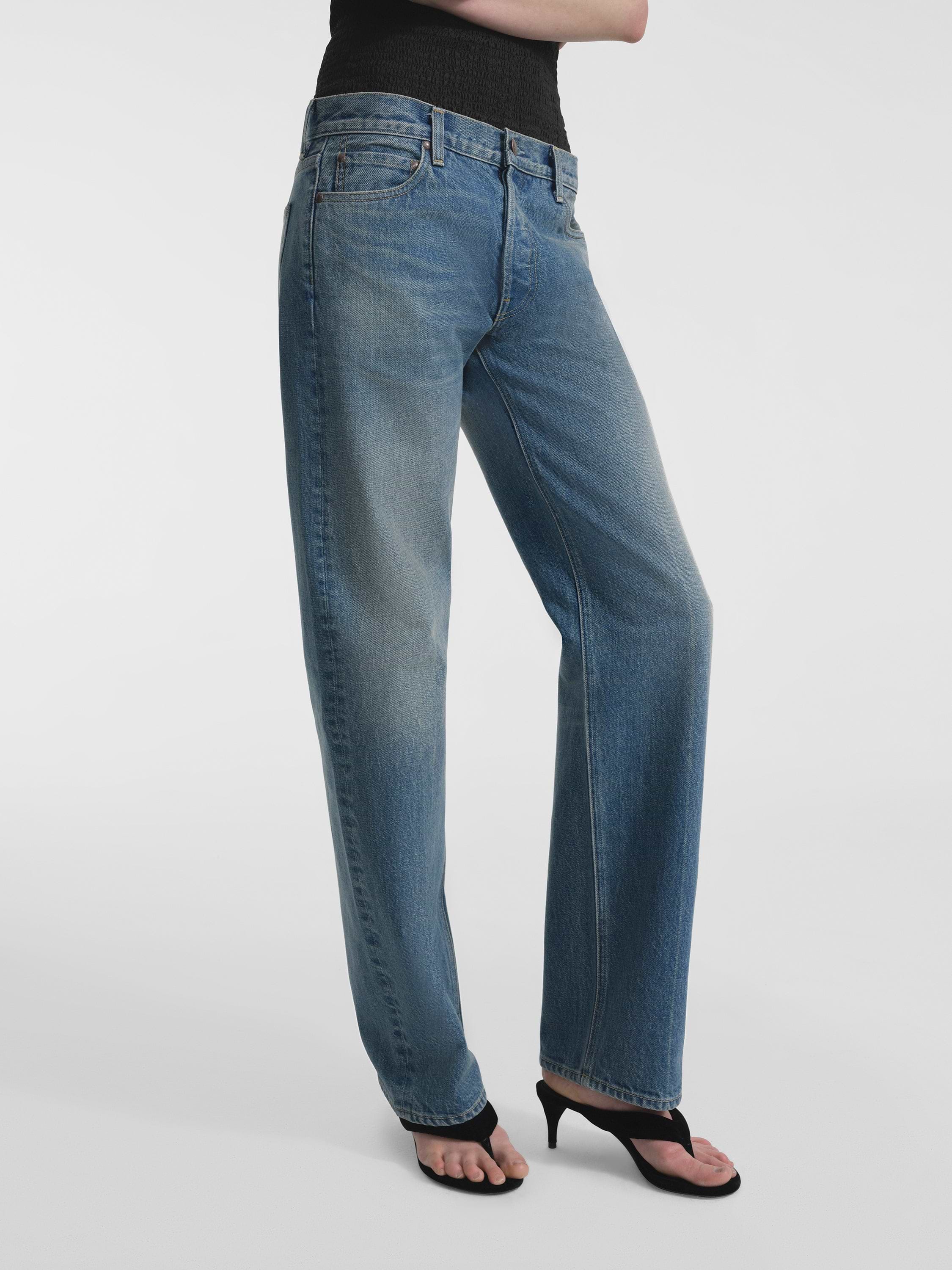 AFLALO Verne Jean – Western Haze Rigid Denim - Model Side Detail