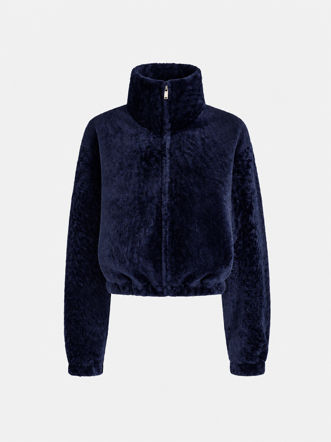 AFLALO Agon Jacket in Shearling, Sapphire, front view