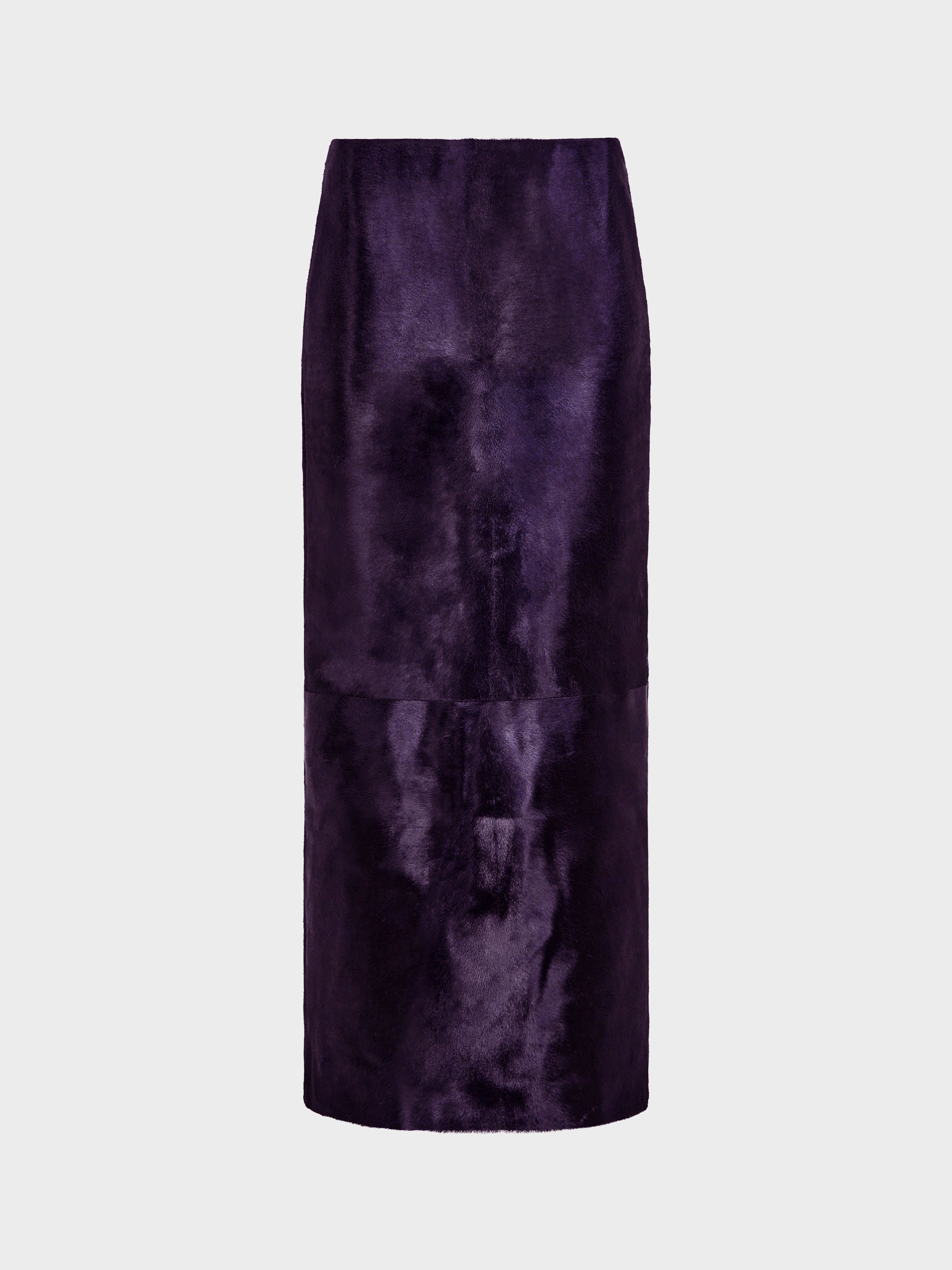 AFLALO Alda Skirt in Ponyhair, Imperial, front view