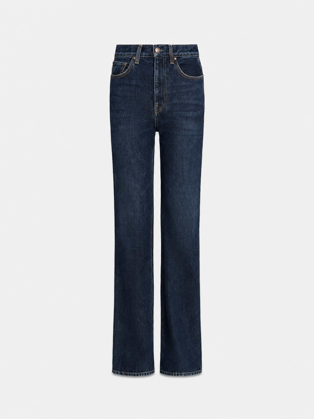 AFLALO Brontë Jean in Rigid Denim, Raw Rinse, front view
