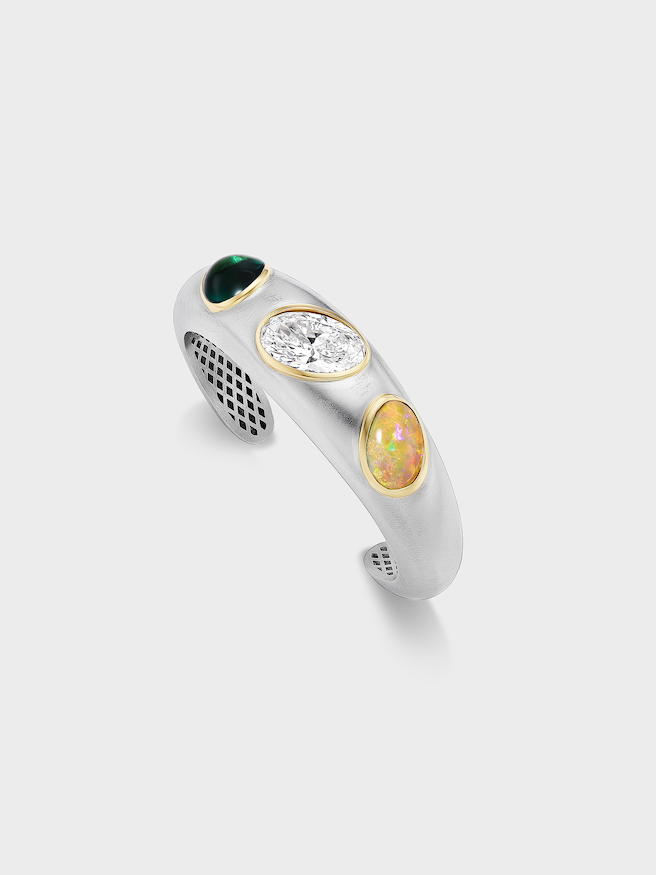 Romani Cuff in Silver