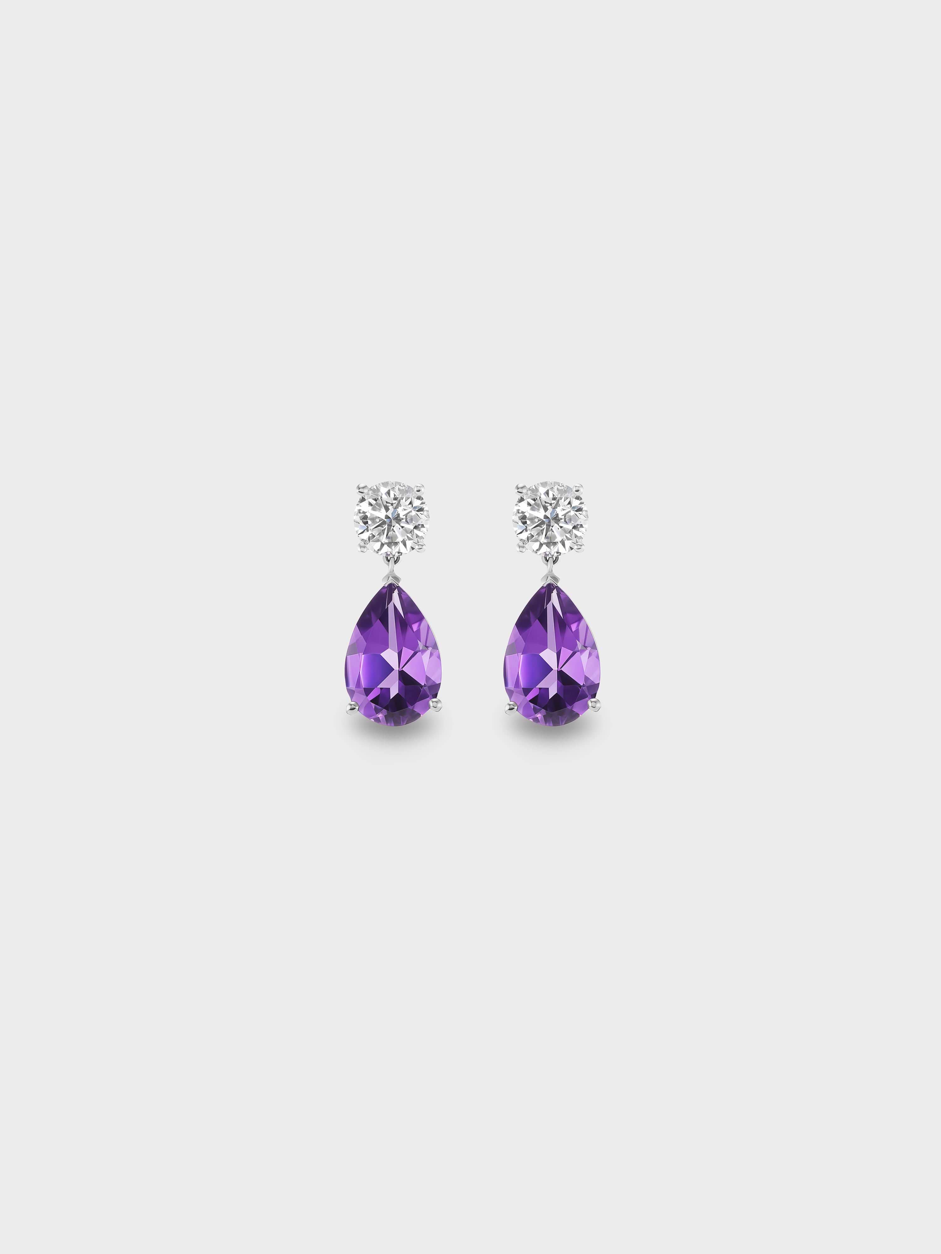 Papel Jane Earrings in White Gold