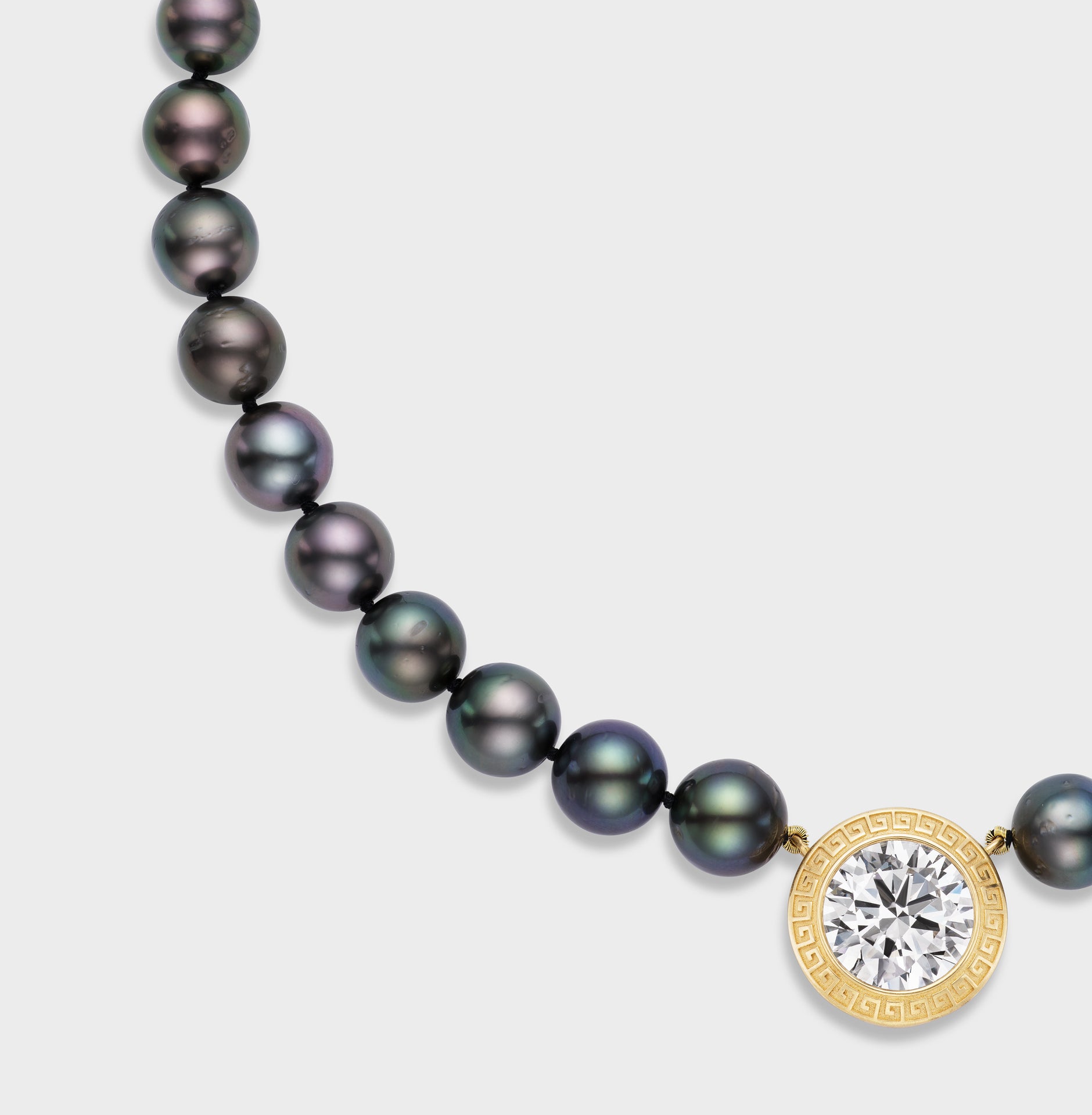 AFLALO Tahitian Oracle Strand Necklace in Gold - Ghost Front Detail