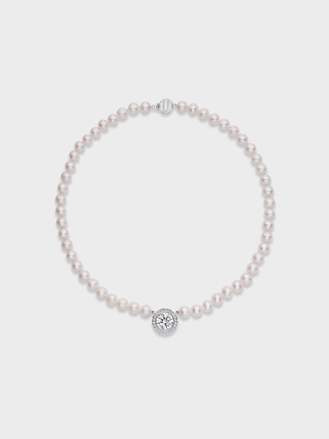 Oracle Strand Necklace in White Gold