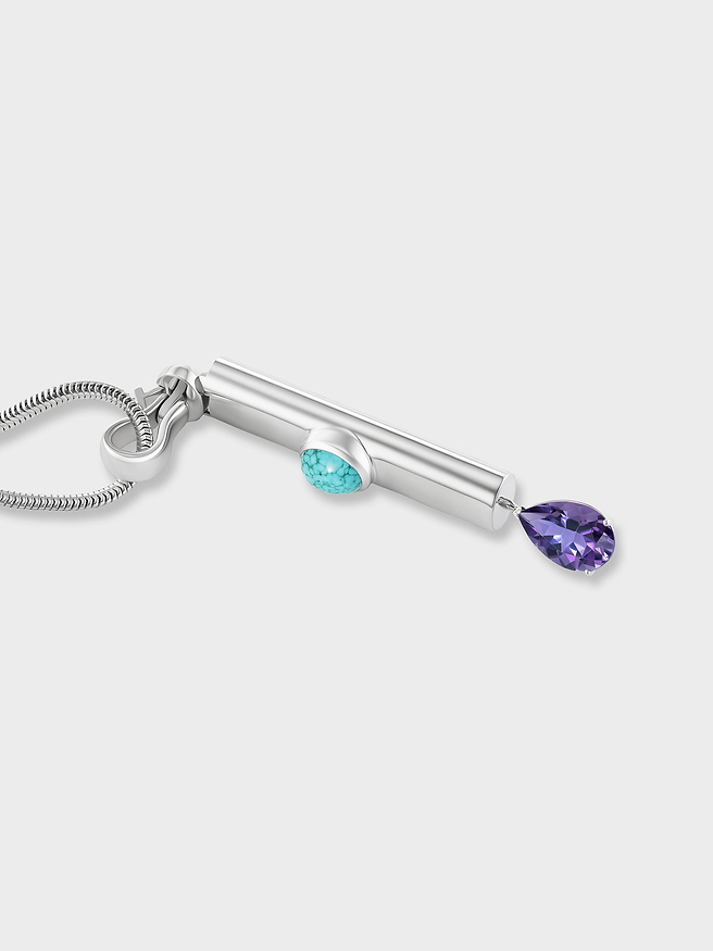 Mini Mom Necklace in Silver